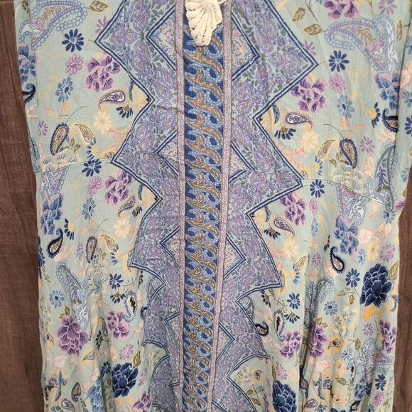 Lola P 100% Rayon Casual Dress Floral Women Size Medium - Picture 2 of 4